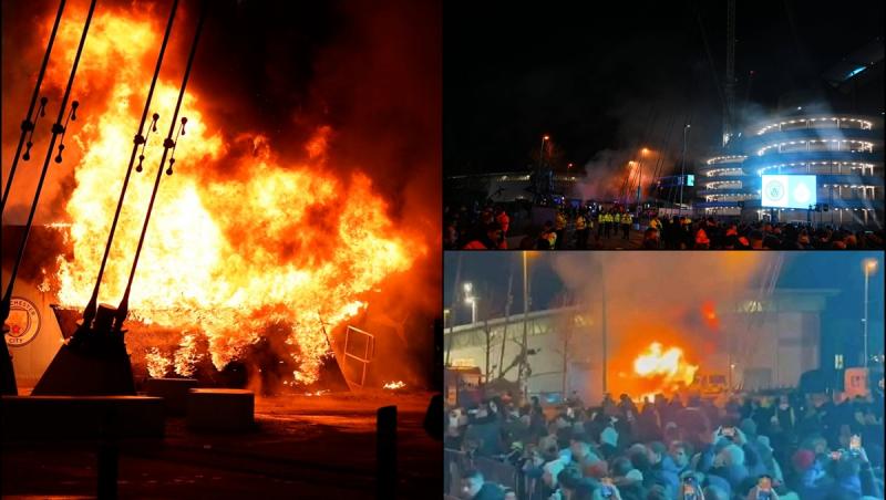 Incendiu lângă stadionul echipei Manchester City înaintea meciului cu FC Bruges, din Liga Campionilor