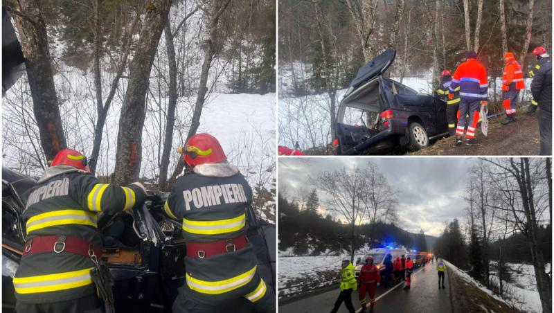 Accident grav în judeţul Suceava. Un bărbat a murit, după ce un microbuz cu şapte persoane s-a răsturnat la Ciumârna