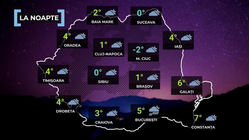 Vremea de mâine 31 ianuarie. Va fi în continuare cald pentru perioada din calendar, dar sunt aşteptate ploi în cea mai mare parte a ţării Harta României temperaturi