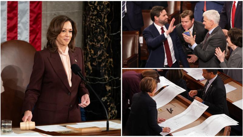 Donald Trump, validat în funcția de președinte al SUA de către Congres. Ședința, prezidată de către Kamala Harris