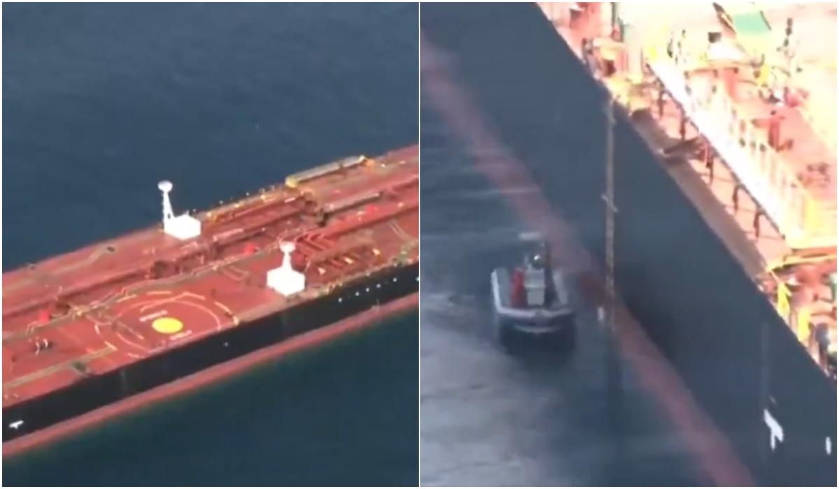 Trupele franceze au urcat pe un petrolier rusesc suspectat că a lansat drone. Doi membri din echipaj, arestați