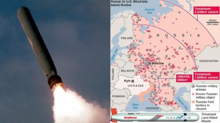Rachetele Tomahawk, lansate în Rusia de contractori SUA, nu de soldați ucraineni. Harta cu potențiale ţinte