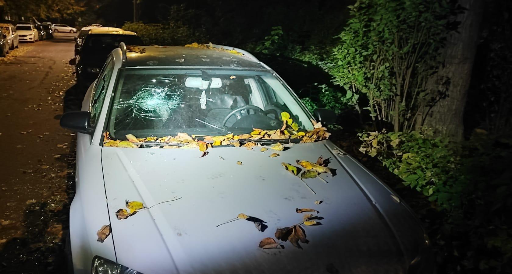 Bărbat prins după ce a făcut praf o maşină cu ranga în miez de noapte. Ce le-a spus jandarmilor