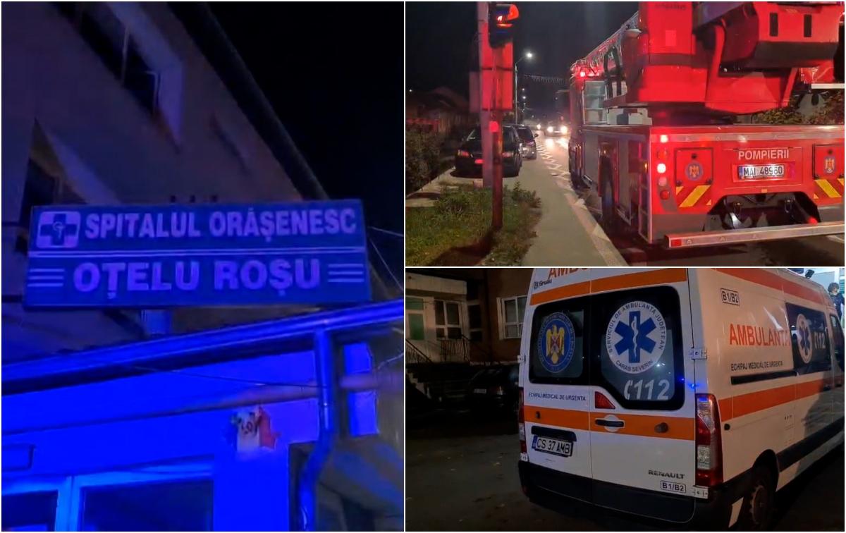 Panică la spitalul din Oţelu Roşu, după ce un tub de aerisire din clădirea policlinicii a luat foc