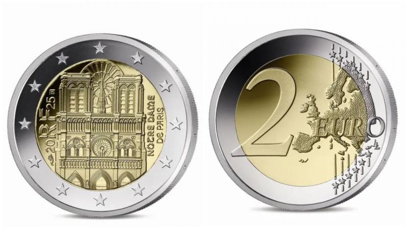 Cum arată noile monede de 2 € pe care apare Catedrala Notre-Dame Cum arată noile monede de 2 € pe care apare Catedrala Notre-Dame