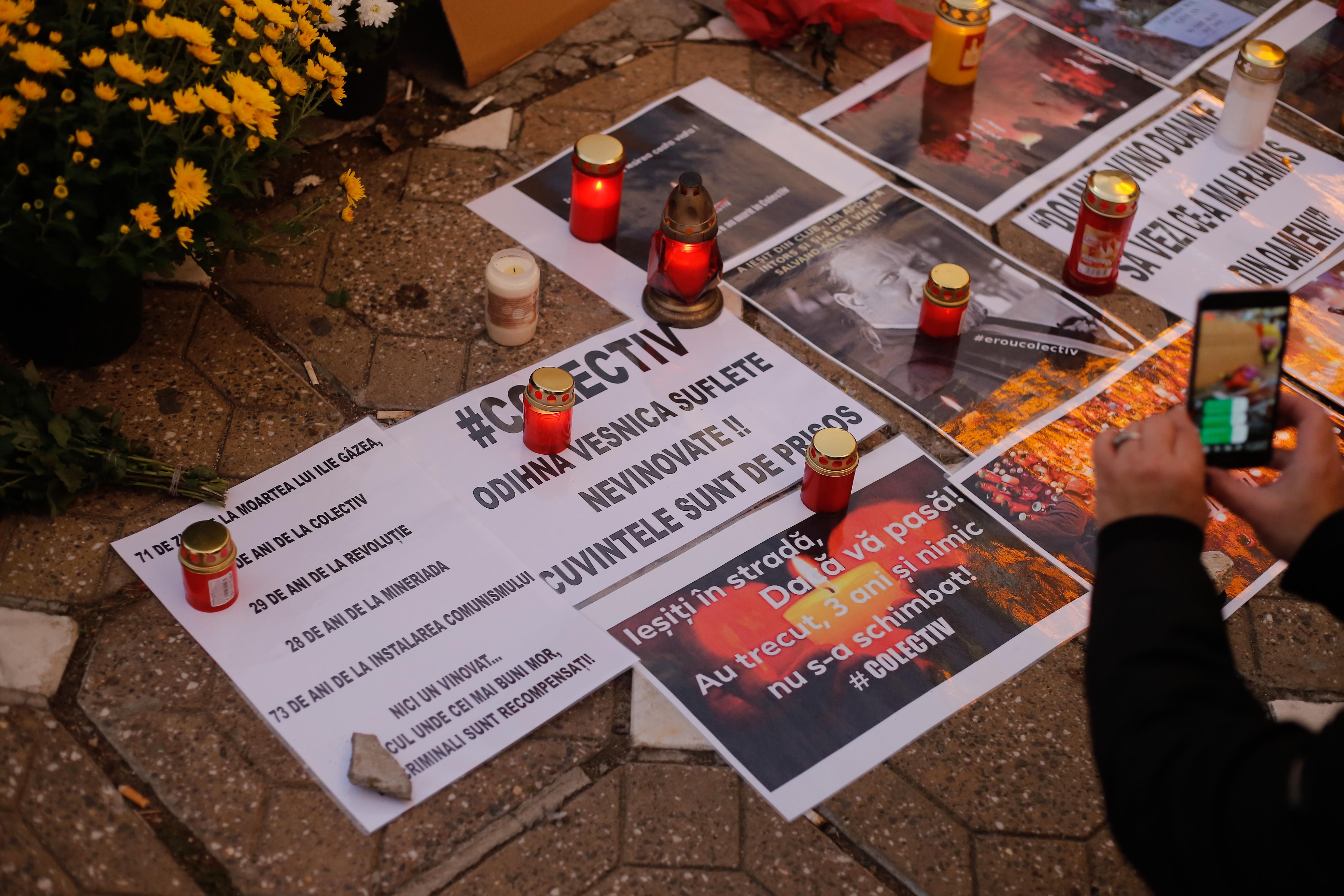 Imagini după tragedia din club Colectiv - comemorarea victimelor