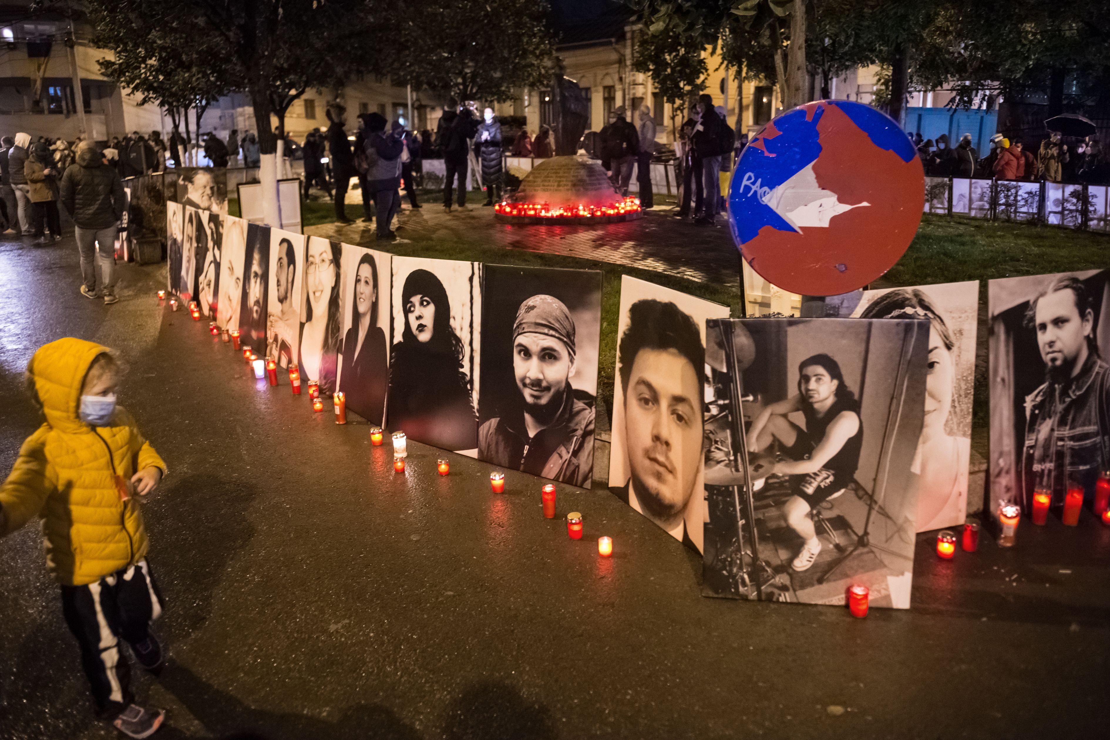 Imagini după tragedia din club Colectiv - comemorarea victimelor