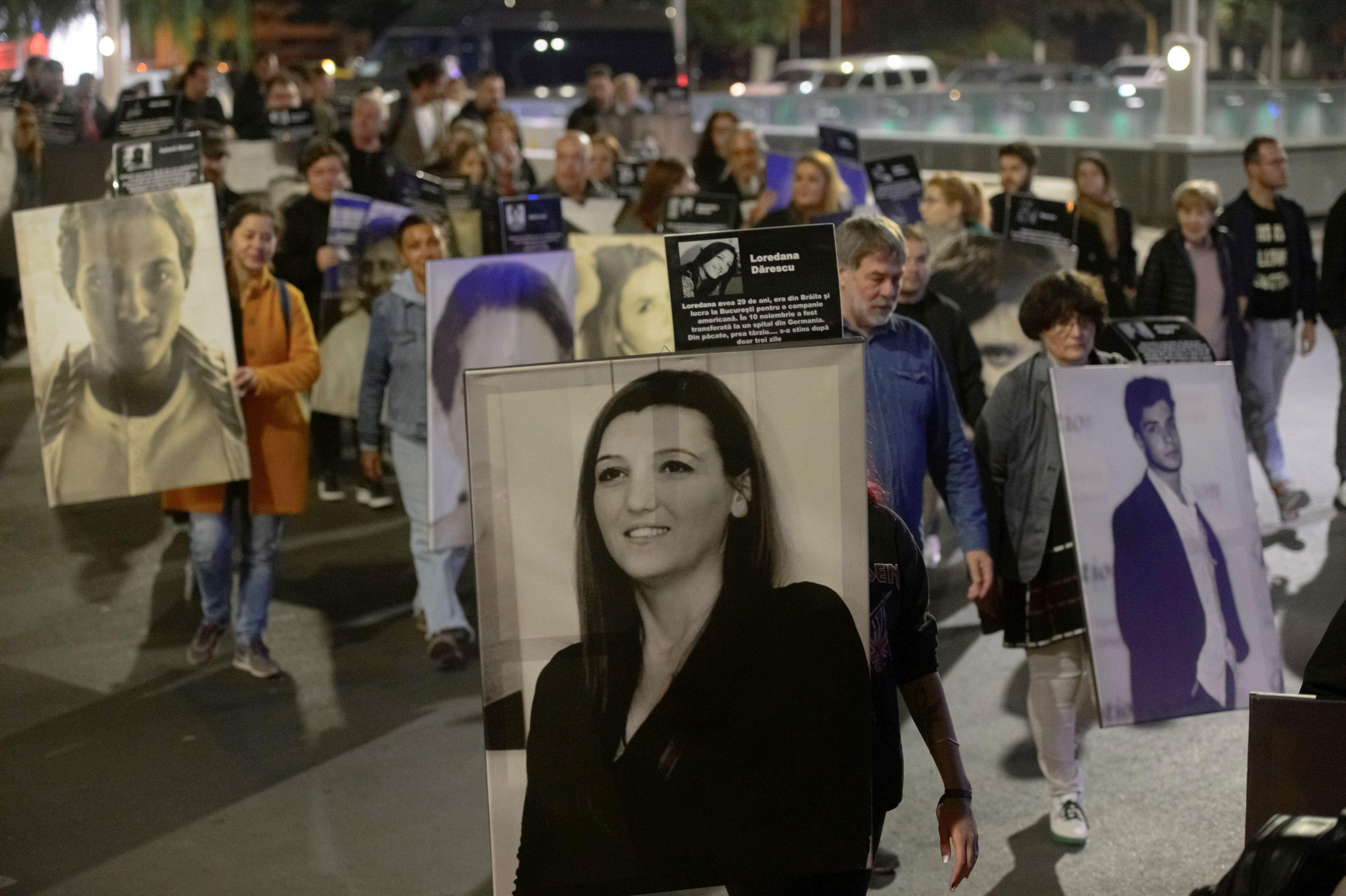 Imagini după tragedia din club Colectiv - comemorarea victimelor