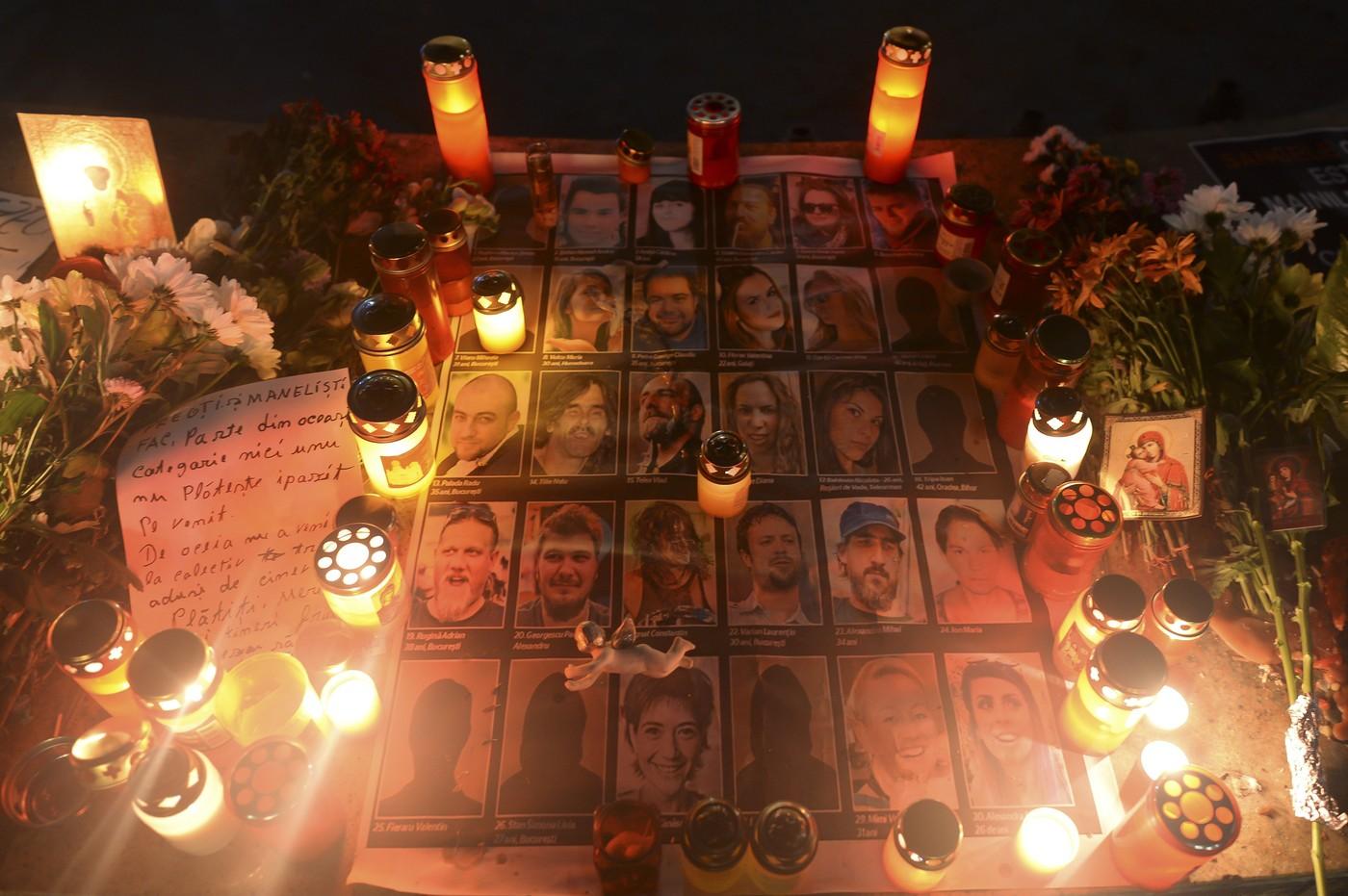 Imagini după tragedia din club Colectiv - comemorarea victimelor