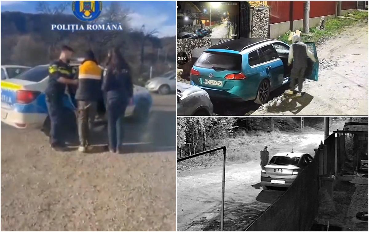 Hoţ din Hunedoara, surprins de camere când dădea lovitura