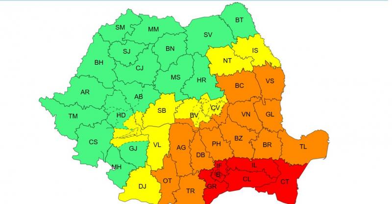 Cod roşu de ploi în Capitală şi în 5 judeţe. Ciclonul Barbara aduce o furtună puternică în România Cod roşu de ploi în Capitală şi în 5 judeţe. Ciclonul Barbara aduce o furtună puternică în România