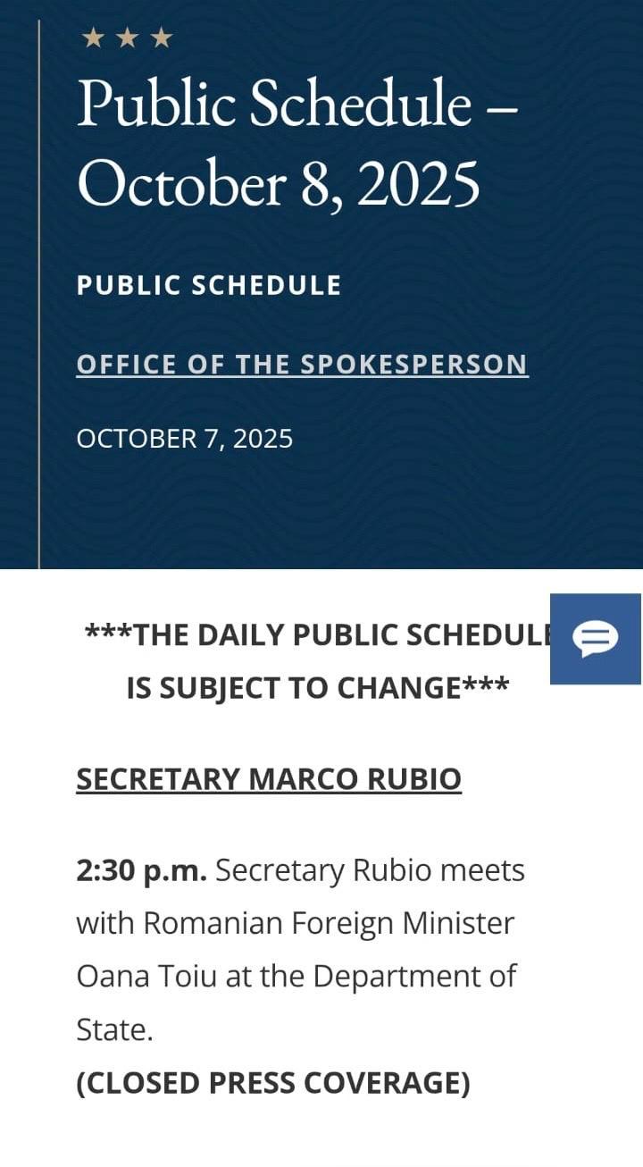 Întâlnirea Marco Rubio - Oana Ţoiu