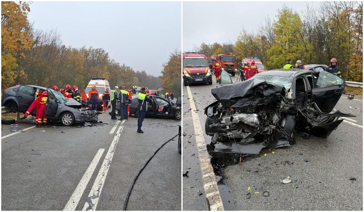 Accident cu doi morţi provocat de un fotbalist. Martorii spun că avea viteză şi stătea pe telefon