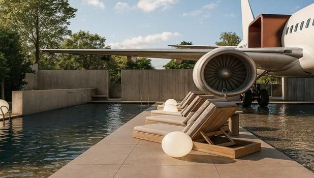 Avionul "buclucaş" care a creat panică pe TikTok, transformat în hotel de 5 stele. Cum va arăta la final