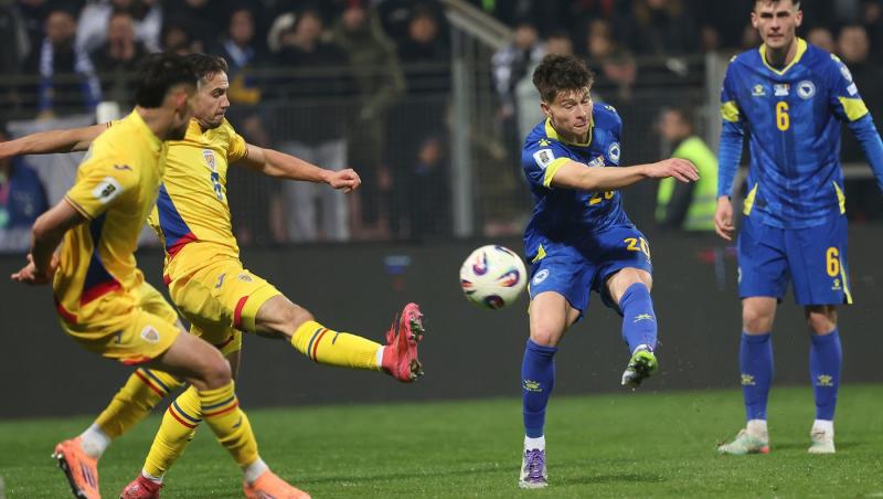 Bosnia - România 3-1, în preliminariile Cupei Mondiale 2026. Drăguș a fost eliminat