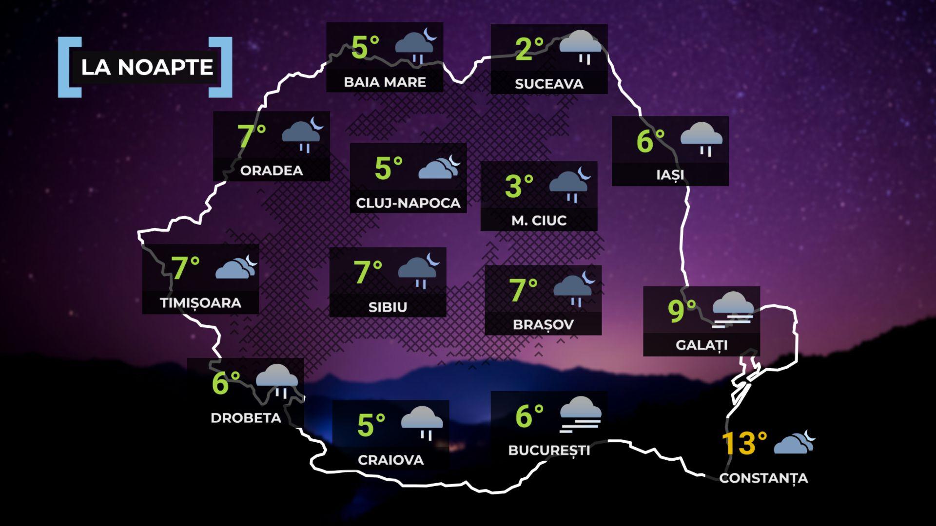 Vremea de mâine 21 noiembrie. Se încălzeşte în cea mai mare parte a ţării. Maxima zilei, între 7 şi 13 grade