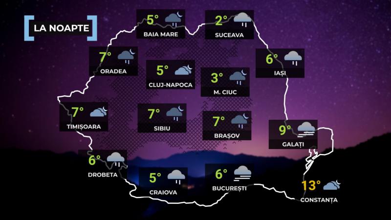 Vremea de mâine 21 noiembrie. Se încălzeşte în cea mai mare parte a ţării. Maxima zilei, între 7 şi 13 grade
