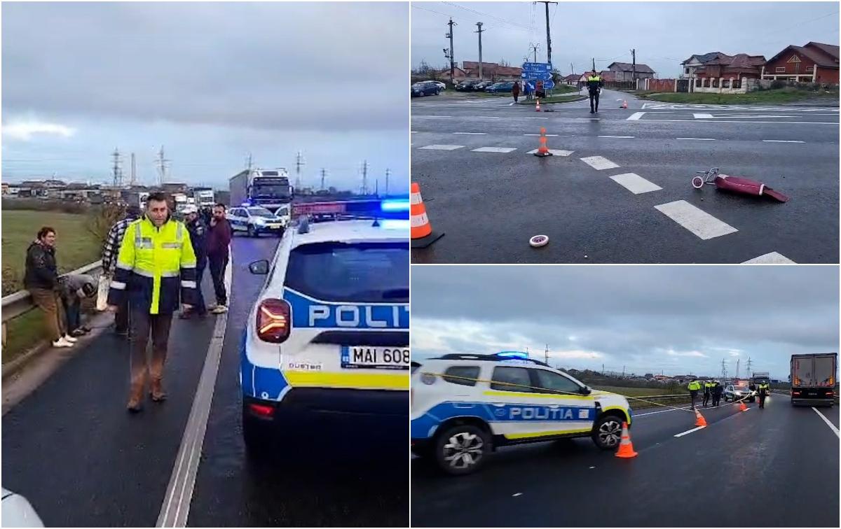 Femeie lovită de o maşină şi aruncată sub roţile unui TIR în Mehedinţi. A fost târâtă 500 de metri