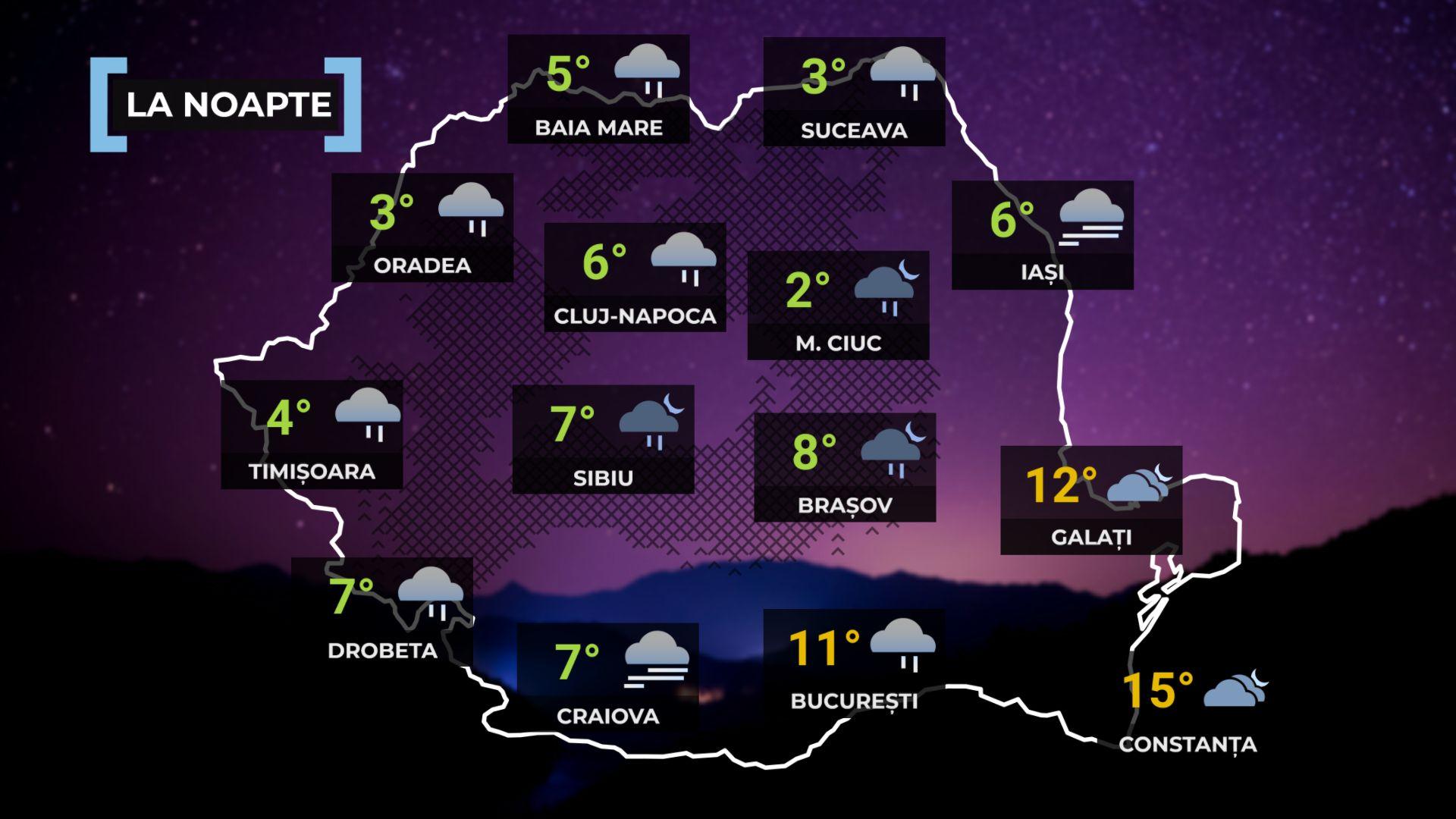 Vremea de mâine 22 noiembrie. Se răceşte în jumătate de ţară. În celelalte zone, temperaturi peste normal