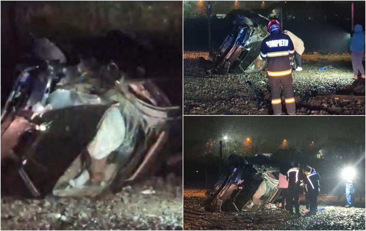 Cântăreaţă de muzică populară, implicată în accident rutier în Dolj. S-a răsturnat cu maşina de mai multe ori