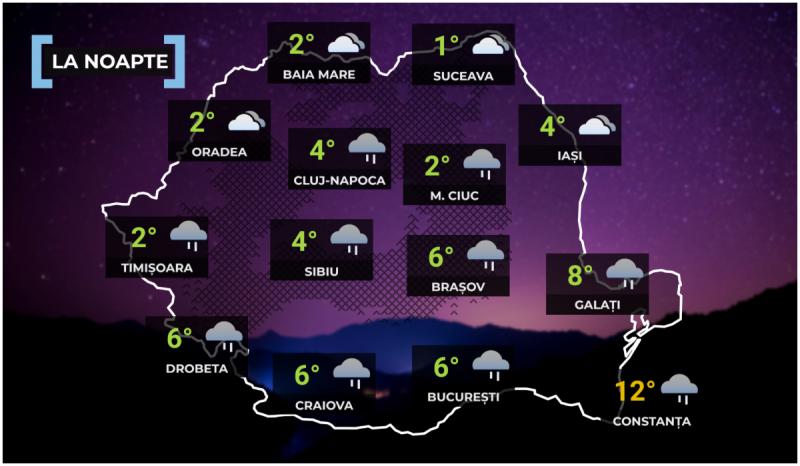 Vremea la noapte Vremea la noapte