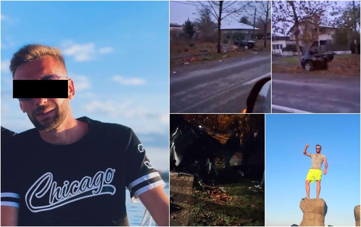 Gabriel a plătit cu viaţa pasiunea nebună pentru viteză. Maşina s-a rupt în două, după ce s-a izbit de un pom