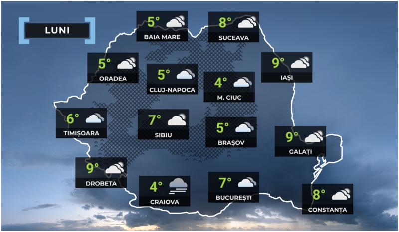 Vremea de mâine 15 decembrie în ţară Vremea de mâine 15 decembrie în ţară