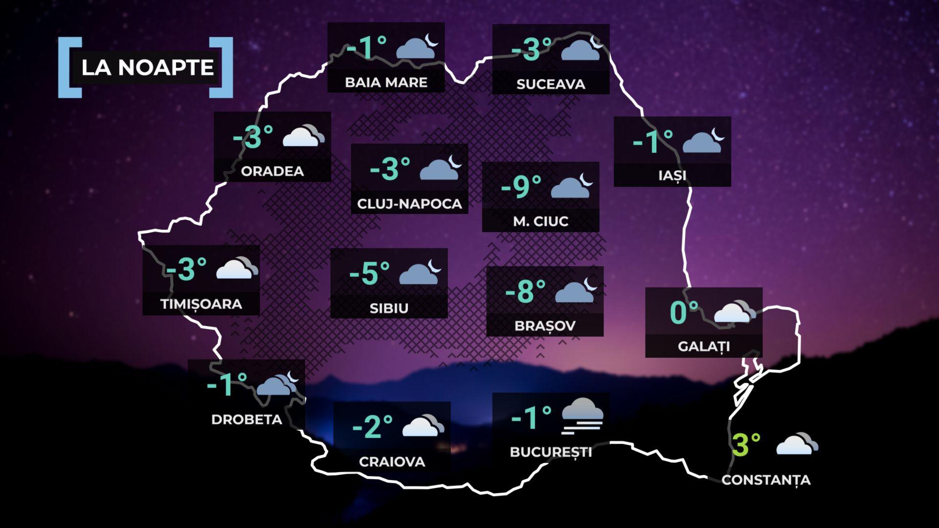 Vremea de mâine 17 decembrie. Ceaţă şi burniţă în cea mai mare parte a ţării. Maxime, între 3 şi 14 grade
