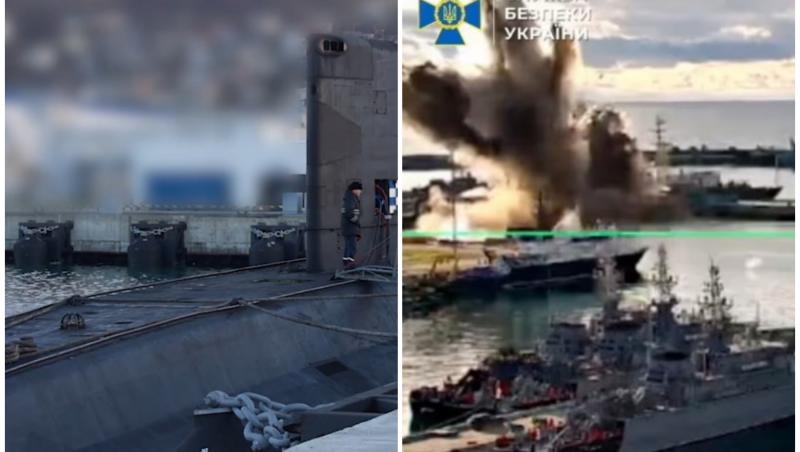 Ucraina susţine că a distrus un submarin rusesc cu o dronă &icirc;n Marea Neagră. Moscova neagă: Au lovit docul