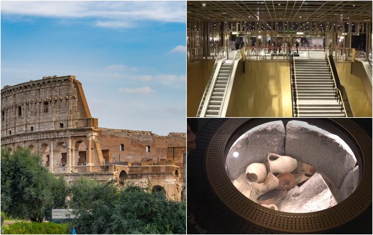 Comorile Romei antice dezvăluite sub noua staţie de metrou de sub Colosseum, deschisă după 13 ani de lucrări