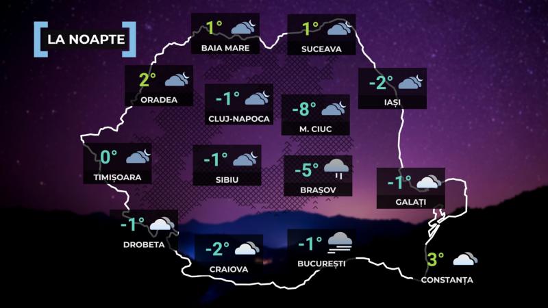 Vremea de mâine 18 decembrie. Cerul va fi mai mult noros. Maxime, între 4 şi 15 grade Vremea de mâine 18 decembrie. Cerul va fi mai mult noros. Maxime, între 4 şi 15 grade