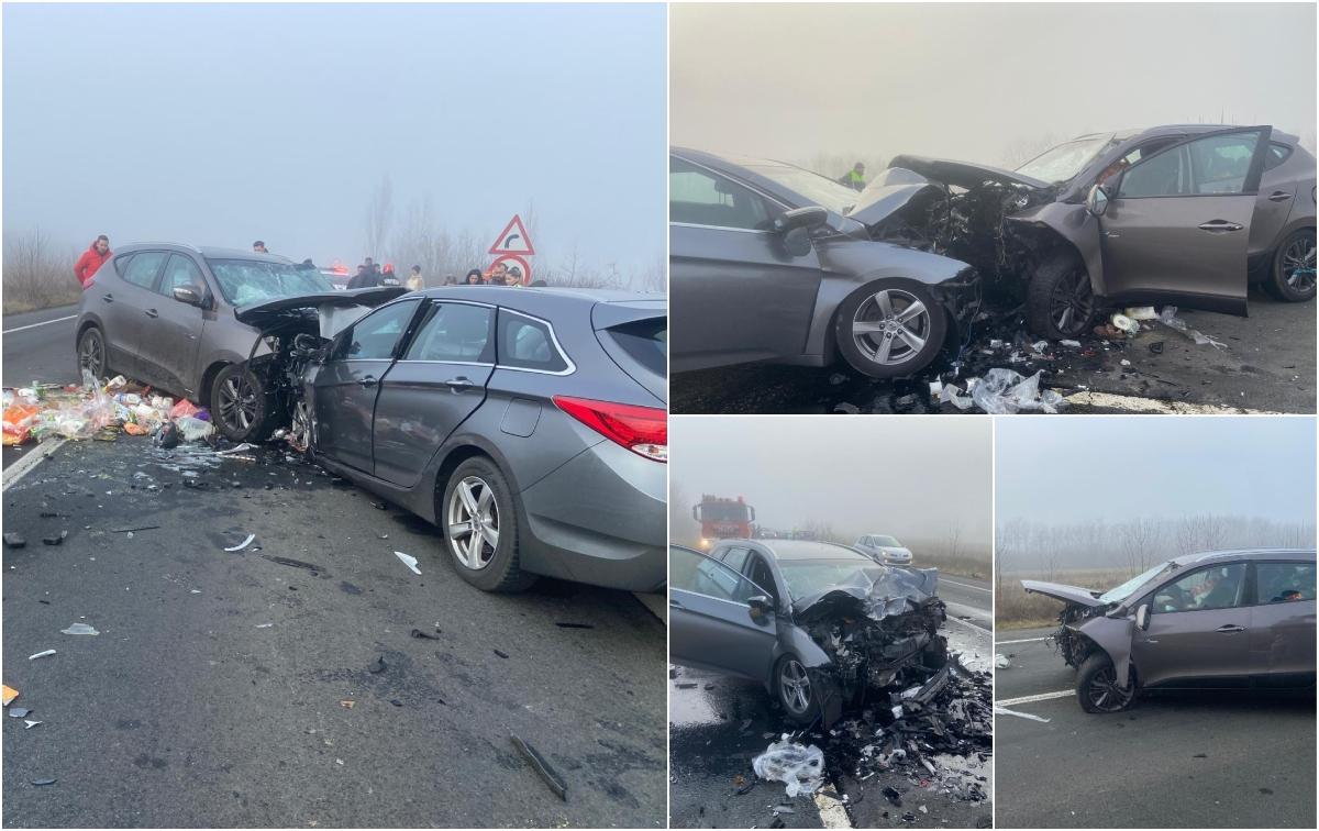 Un şofer a murit pe loc, după ce s-a izbit frontal de o altă maşină, în Hunedoara