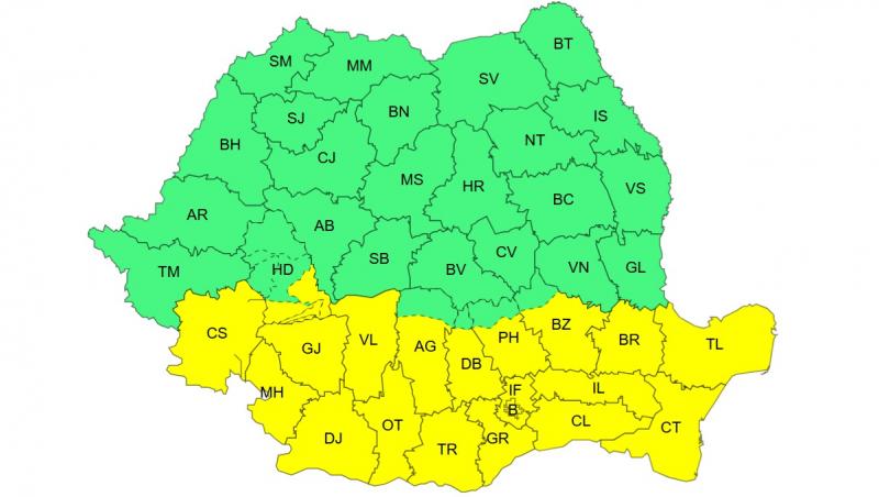 Cod galben de ninsori, viscol şi polei &icirc;n 18 judeţe şi Bucureşti. Vreme severă p&acirc;nă joi