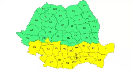 Cod galben de ninsori, viscol şi polei în 17 judeţe şi Bucureşti. Vreme severă până joi