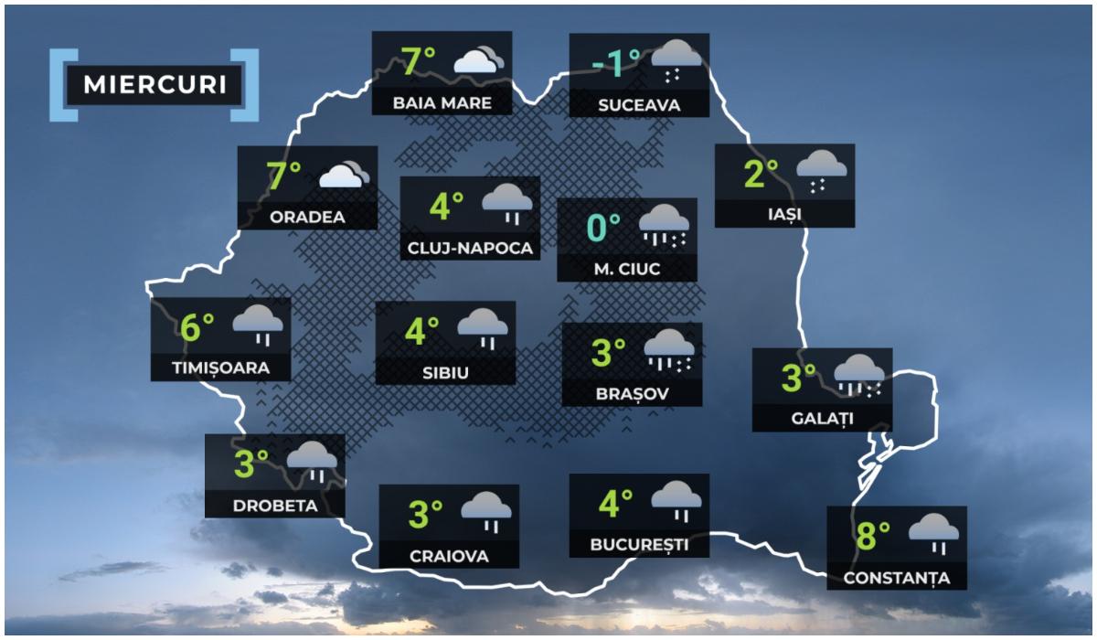Vremea de mâine 24 decembrie în ţară