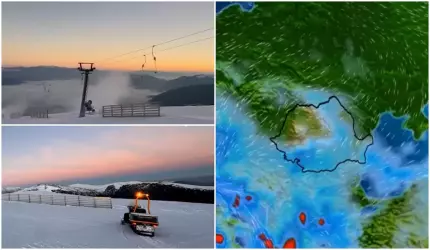 VIDEO Ninge de Crăciun în București și în sudul țării. Strat de zăpadă de 8 cm