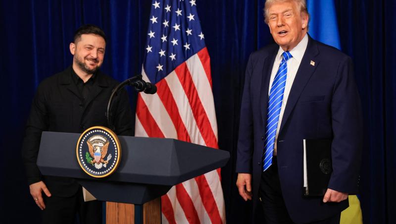 Reacția lui Zelenski c&acirc;nd Trump l-a lăudat pe Putin de față cu el. Problema Donbasului, eșec la negocieri