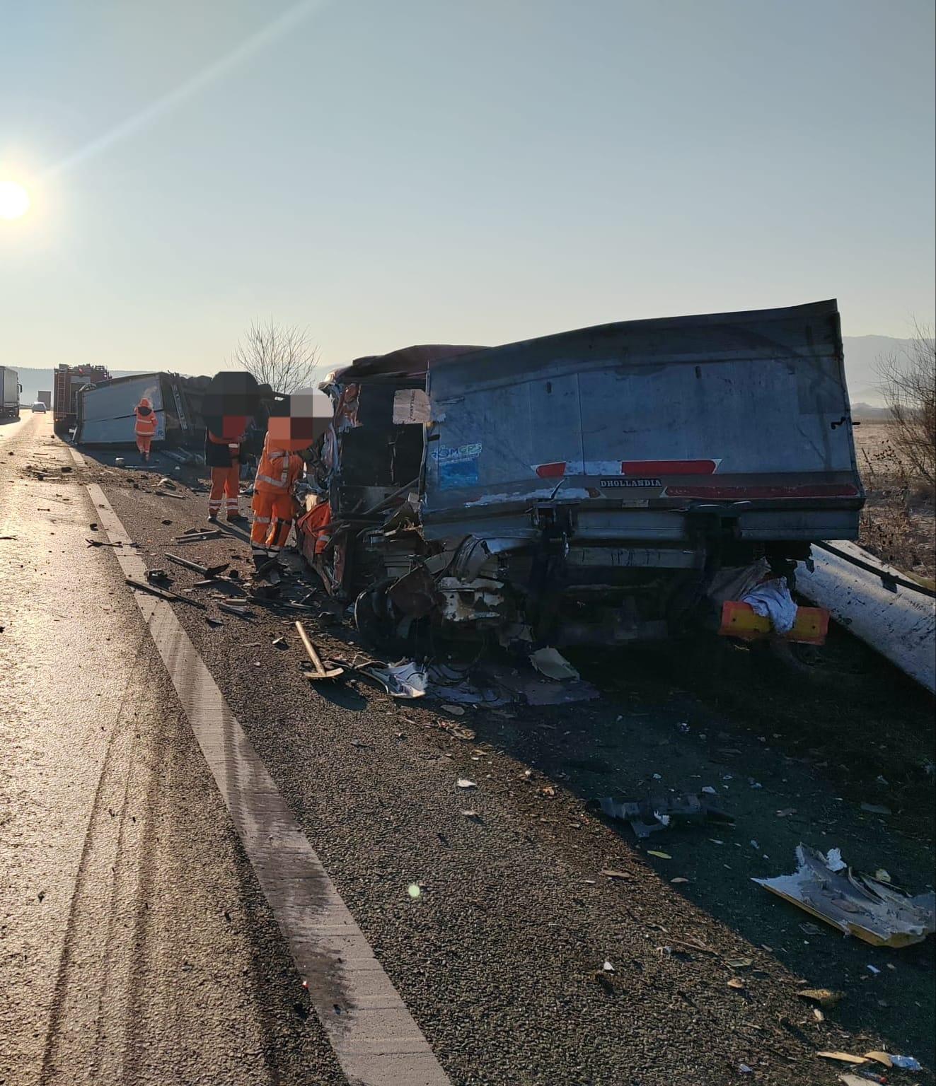 Accident pe autostrada A1