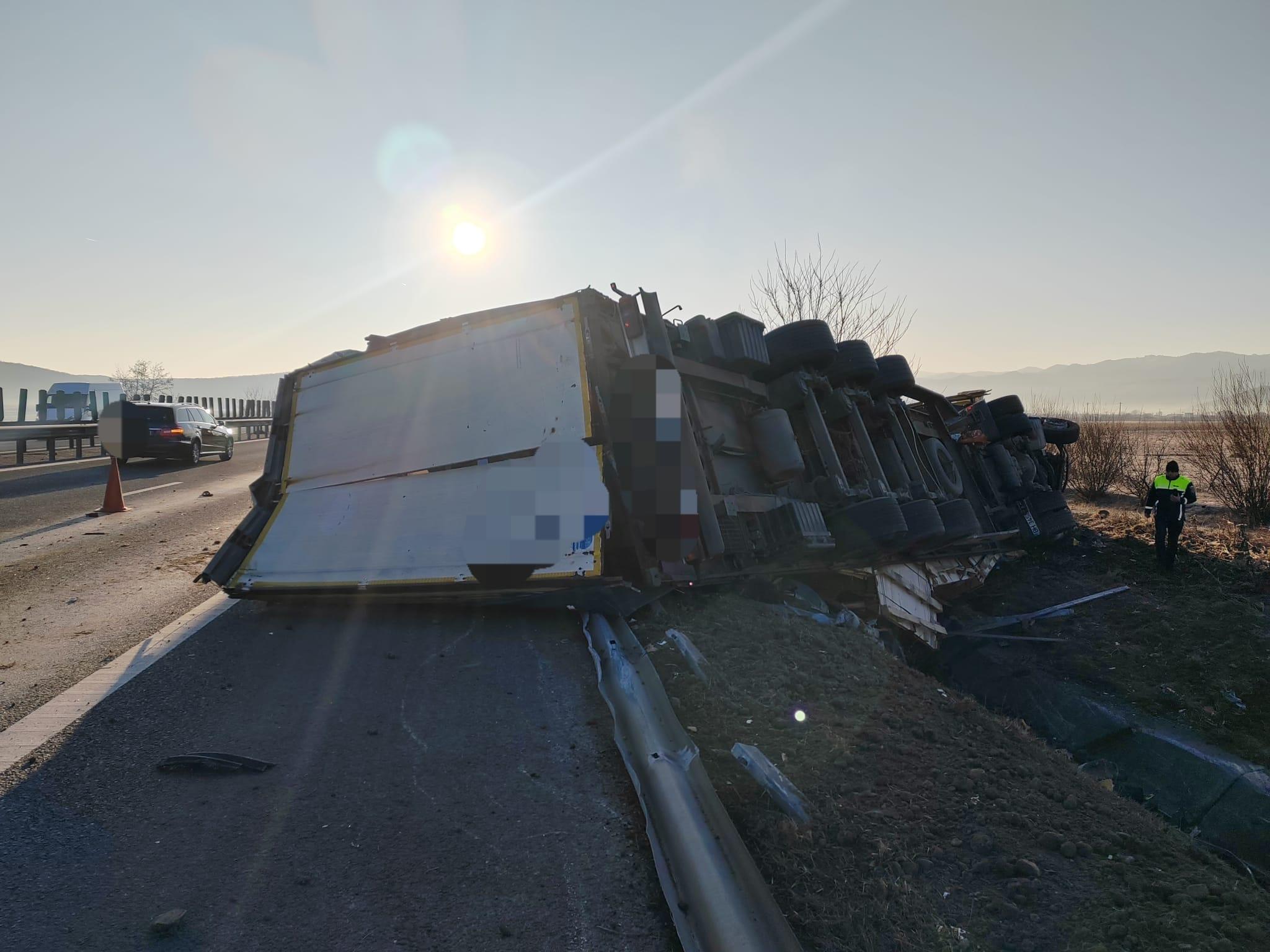 Accident pe autostrada A1