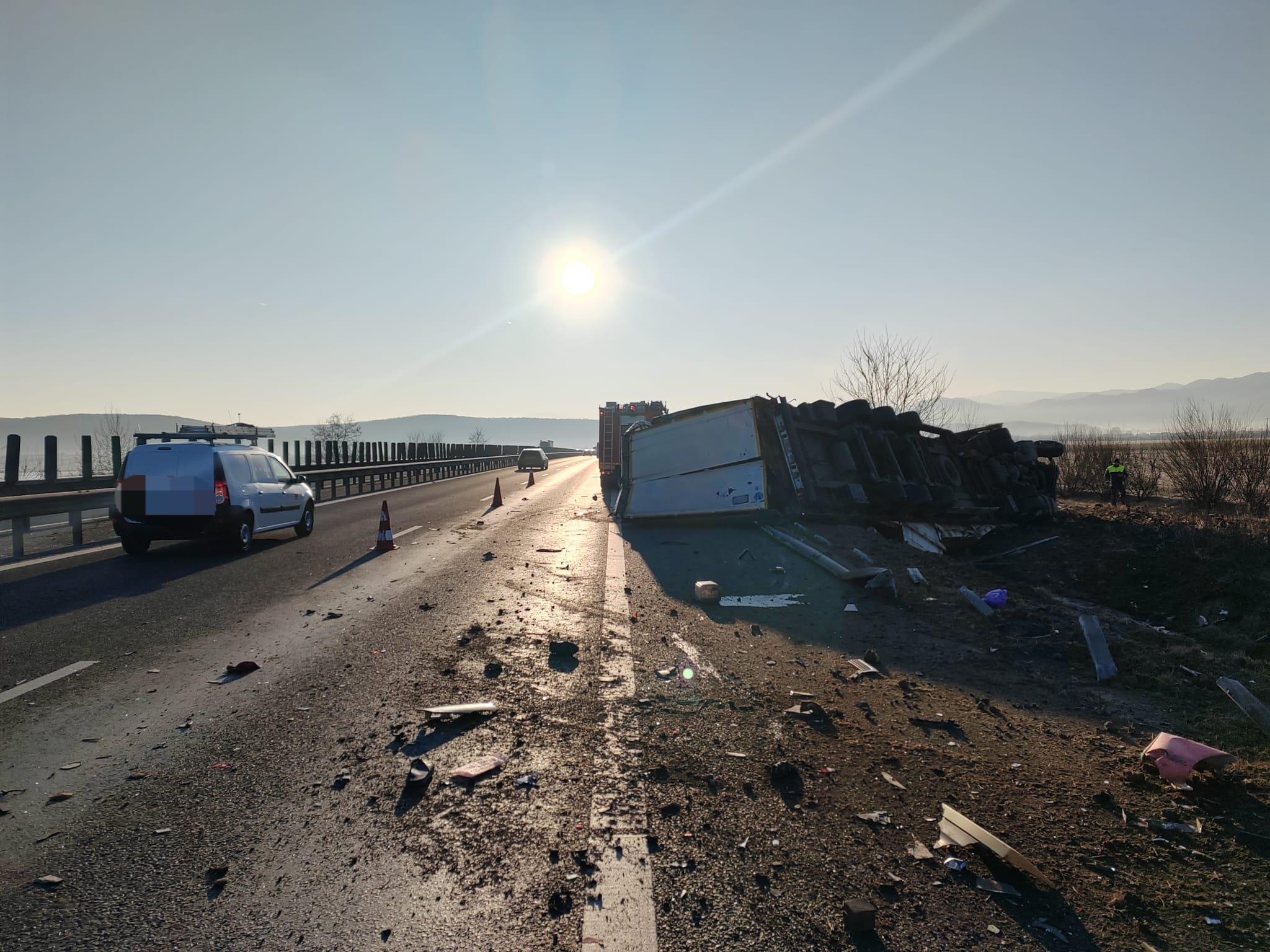 Accident pe autostrada A1