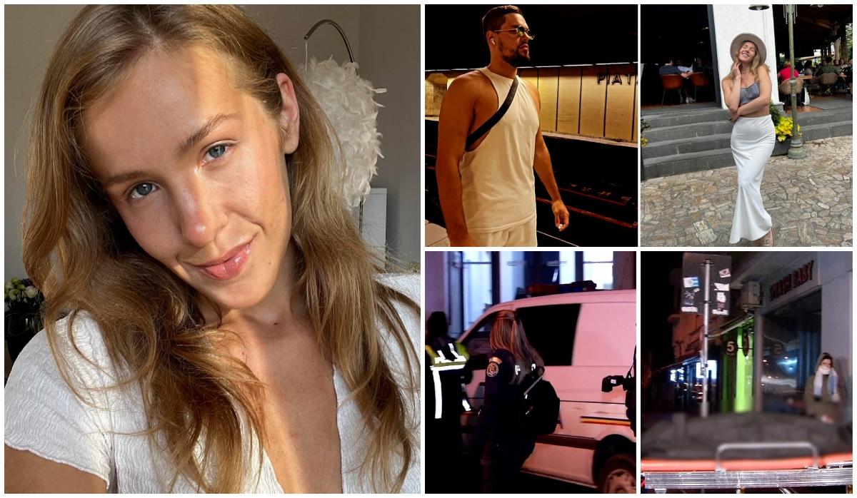 anastasiia si iubitul ei şi anchetatori la locul crimei