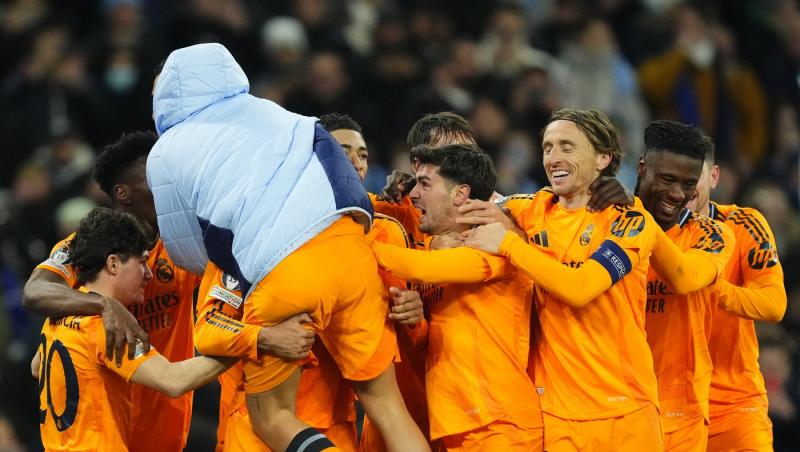 Manchester City, învinsă dramatic de Real Madrid cu 3-2, în Liga Campionilor