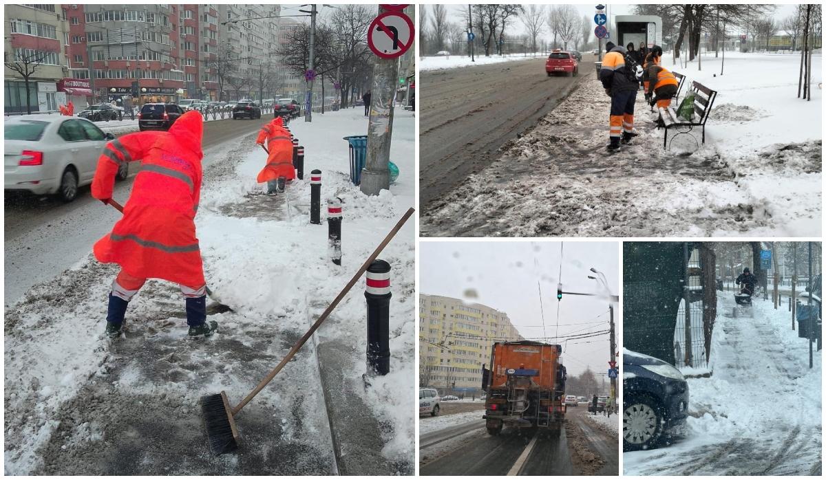 deszăpezirea în Bucureşti