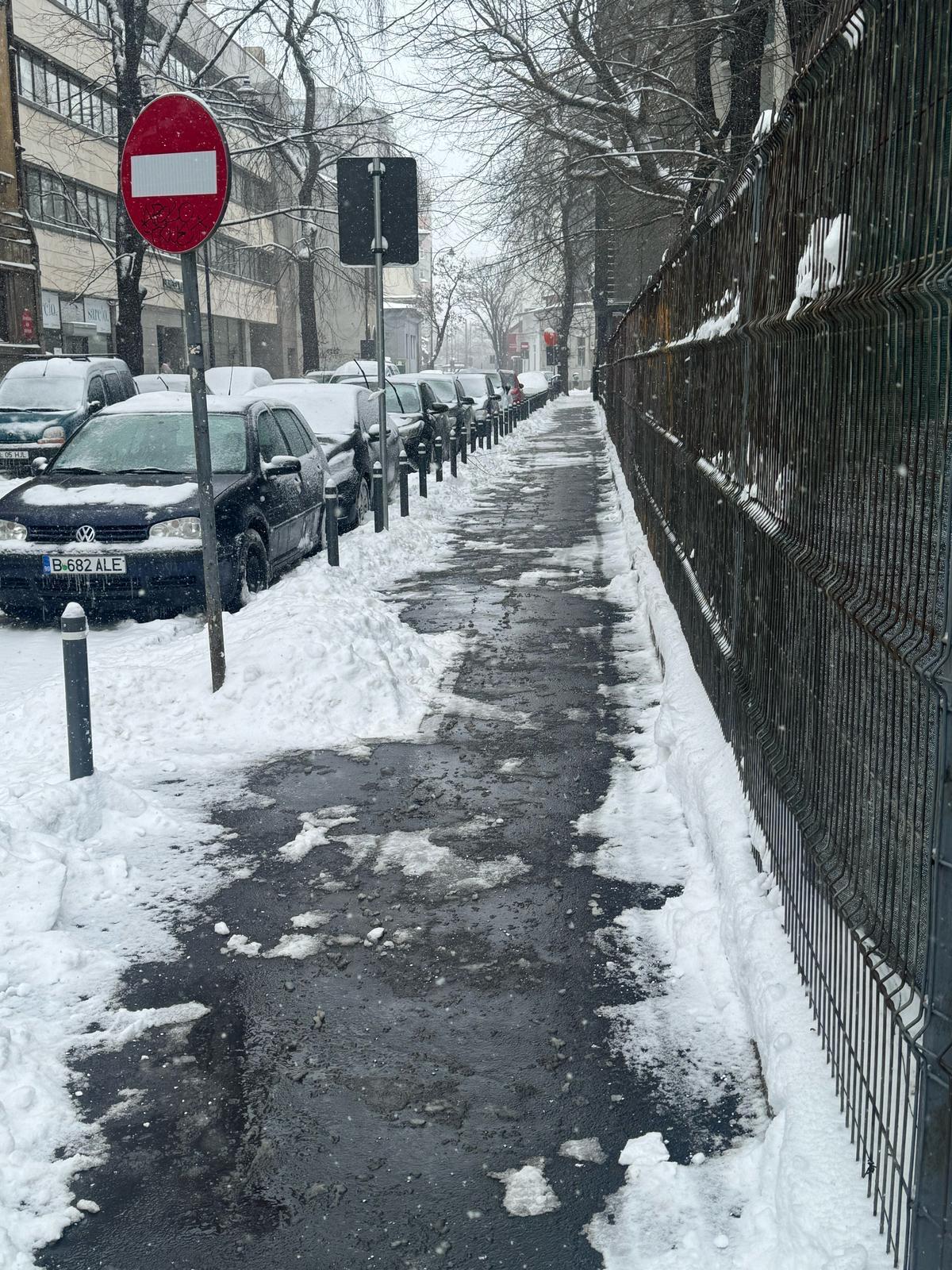 deszăpezirea în Bucureşti