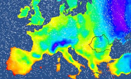 Harta temperaturilor în Europa