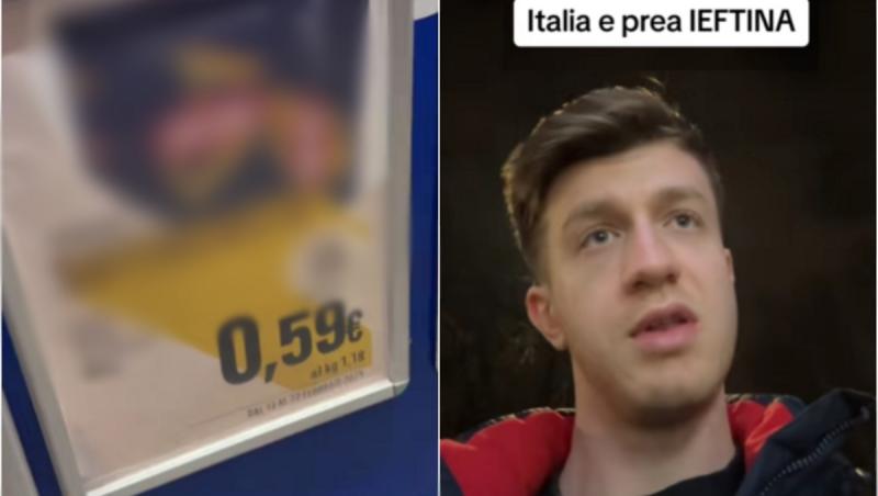 "Băi, au ăștia niște prețuri de a înnebunit pământul". Reacția unui român, într-un magazin din Italia