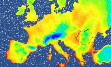 Harta temperaturilor în Europa