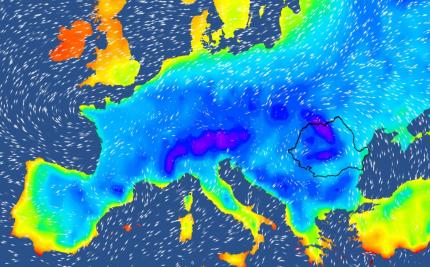 Harta temperaturilor în Europa