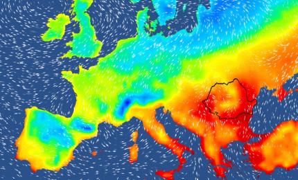 Harta temperaturilor în Europa