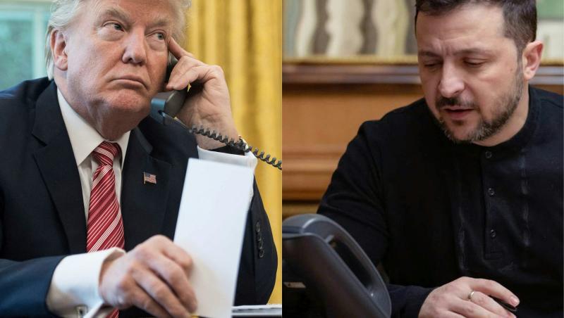 Trump a vorbit o oră cu Zelenski la telefon. Se așteaptă la o încetare completă a focului "în câteva săptămâni"